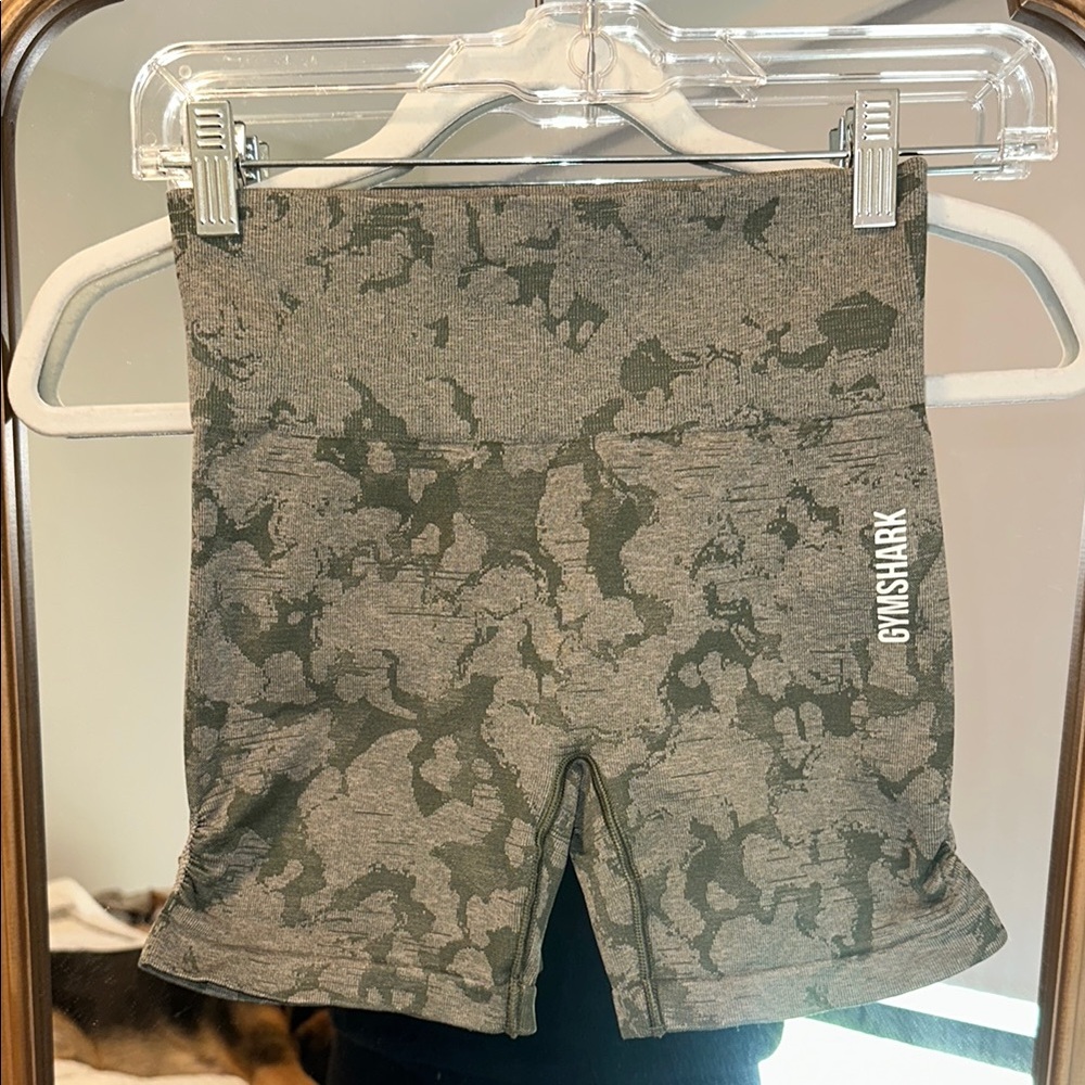 Gymshark Olive Camo Shorts